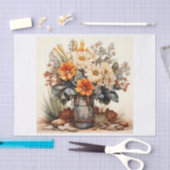 Papier Mousseline Boho Desert Floral Bouquet Art pour Découpage (Artisanat)