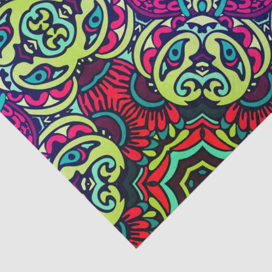 Papier Mousseline Boho design Mandala Tissue Paper (Détail)