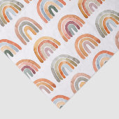 Papier Mousseline Boho Earthy Tone Aquarelle Rainbows Illustration (Détail)