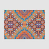 Papier Mousseline Boho Eclectique Kaleidoscopique Hip Turquoise Ochr (Recto)