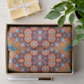Papier Mousseline Boho Eclectique Kaleidoscopique Hip Turquoise Ochr (Cadeau)