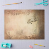 Papier Mousseline Boho Elegant Cheval Blanc Découpage (Artisanat)