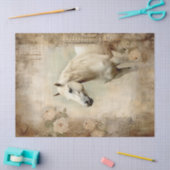 Papier Mousseline Boho Elegant Cheval Blanc Découpage (Artisanat)