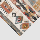 Papier Mousseline Boho ethnicl trubal design earthy colours (Détail)
