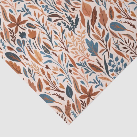 Papier Mousseline Boho Fall Leaves (Détail)