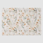 Papier Mousseline Boho fleur sauvage aquarelle (Recto)