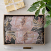 Papier Mousseline BOHO Floral Blush Rose Gold Folift Decoupage (Cadeau)