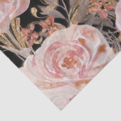 Papier Mousseline BOHO Floral Blush Rose Gold Folift Decoupage (Détail)