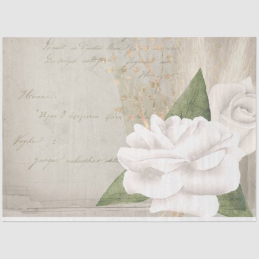 Papier Mousseline Boho Floral Ephemera Design Series #7 (Recto)