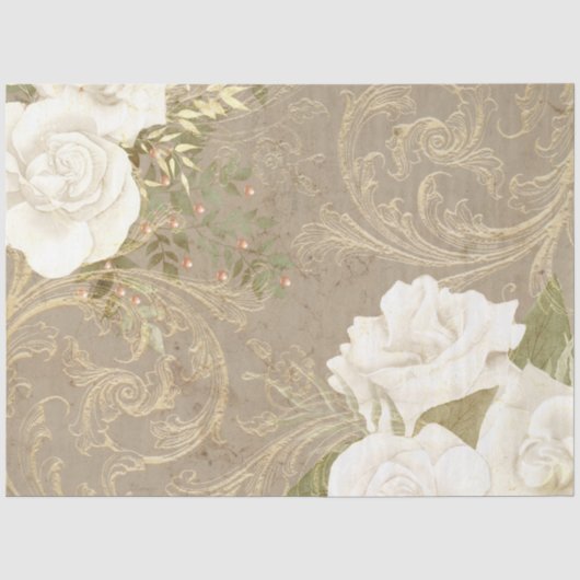 Papier Mousseline Boho Floral Ephemera Design Series #8 (Recto)