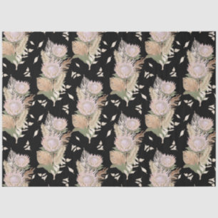 Papier Mousseline BOHO Floral Protea Pampas Feuillage de laiton Pamp