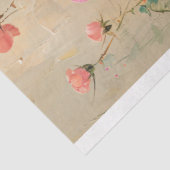 Papier Mousseline Boho Floral Saumon rose Florabunda Rose Field (Détail)