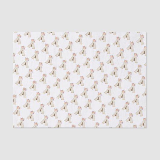 Papier Mousseline Boho Floral Tribal Teepee Girl (Recto)