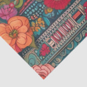 Papier Mousseline Boho Floral Whimsical (Détail)