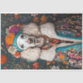 Papier Mousseline Boho French Poodle Portrait Decoupage (Recto)