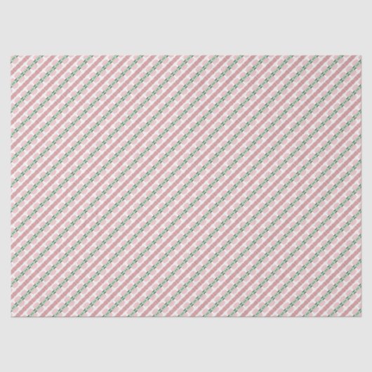 Papier Mousseline Boho Funky Retro Eclectique Pastel Stripe de Noël (Recto)