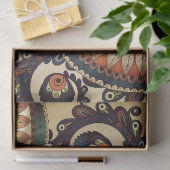 Papier Mousseline Boho Funky Trendy Retro Motif Abstrait (Cadeau)