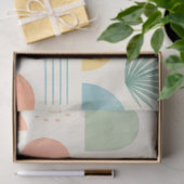Papier Mousseline Boho Géométrique Tropical (Cadeau)