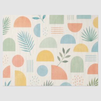 Papier Mousseline Boho Géométrique Tropical