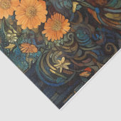 Papier Mousseline Boho Girl Vue sur la ville Découpage Art Nouveau (Détail)