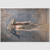 Papier Mousseline Boho Glam Portrait Art Femme debout (Recto)