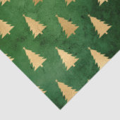 Papier Mousseline Boho Green Gold Trees Noël (Détail)