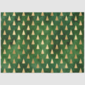 Papier Mousseline Boho Green Gold Trees Noël (Recto)