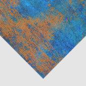 Papier Mousseline Boho Grunge Bleu Cuivre (Détail)