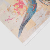 Papier Mousseline Boho Highland Cow Peinture colorée Découpage (Détail)