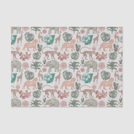 Papier Mousseline Boho Jungle Safari (Recto)