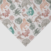 Papier Mousseline Boho Jungle Safari (Détail)