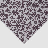Papier Mousseline Boho Matisse Formes botaniques Motif gris noir (Détail)