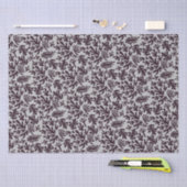 Papier Mousseline Boho Matisse Formes botaniques Motif gris noir (Artisanat)