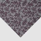 Papier Mousseline Boho Matisse Formes botaniques Motif gris noir (Détail)