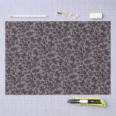 Papier Mousseline Boho Matisse Formes botaniques Motif gris noir (Artisanat)