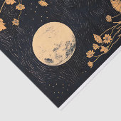 Papier Mousseline Boho Moon and Flowers 1 papier décolpage (Détail)