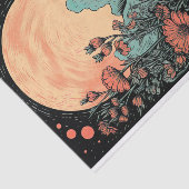 Papier Mousseline Boho Moon and Flowers 6 découpage Papier (Détail)