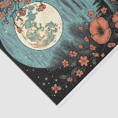 Papier Mousseline Boho Moon and Flowers 8 découpage Papier (Détail)