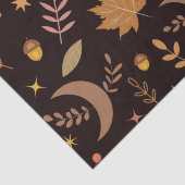 Papier Mousseline Boho Moon avec feuilles d'automne motif (Détail)