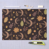 Papier Mousseline Boho Moon avec feuilles d'automne motif (Artisanat)