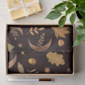 Papier Mousseline Boho Moon avec feuilles d'automne motif (Cadeau)