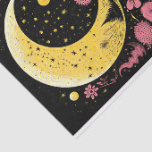 Papier Mousseline Boho Moon et Fleurs 12 Découpage Papier (Détail)