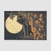 Papier Mousseline Boho Moon et Fleurs 2 découpage papier (Recto)