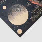 Papier Mousseline Boho Moon et Fleurs 4 papier de découpage (Détail)