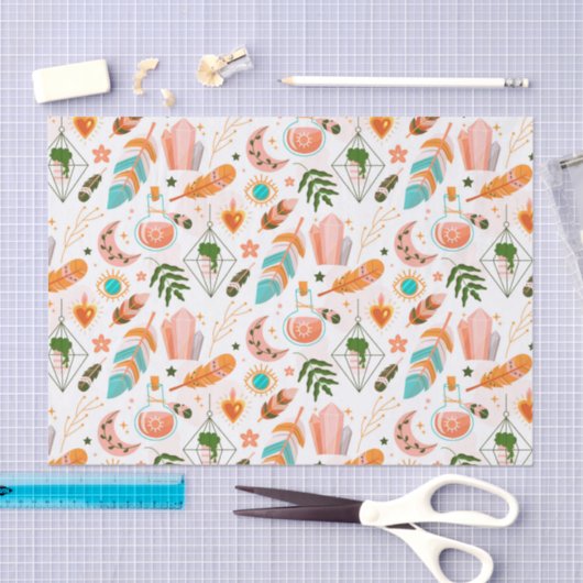 Papier Mousseline Boho Motif Tissu Papier (Artisanat)