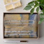 Papier Mousseline Boho Mountain Aspen Tree Scene (Cadeau)