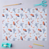 Papier Mousseline Boho Noël Occidental - Bleu (Artisanat)