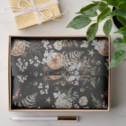 Papier Mousseline Boho noir (Cadeau)