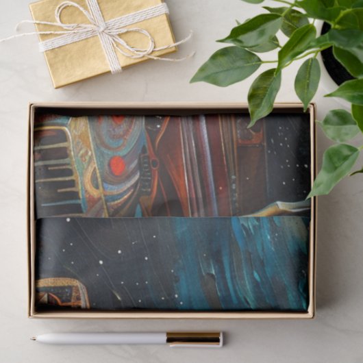 Papier Mousseline Boho Piano Peinture Découpage (Cadeau)