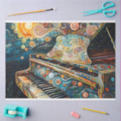 Papier Mousseline Boho Piano Peinture Découpage (Artisanat)